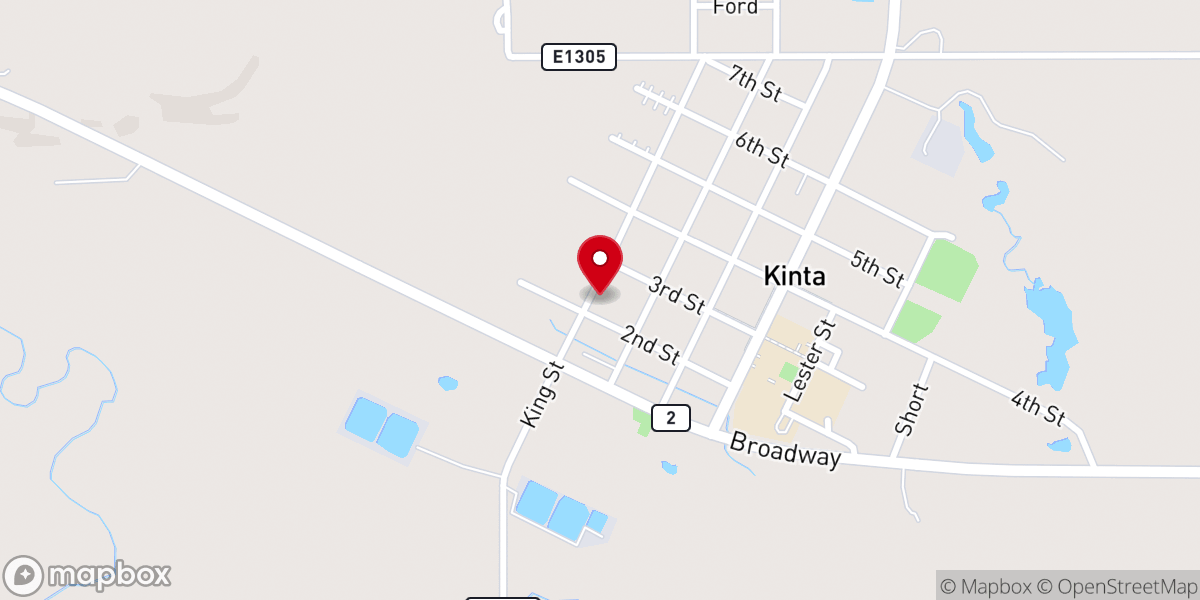Map showing location of First Christian Church