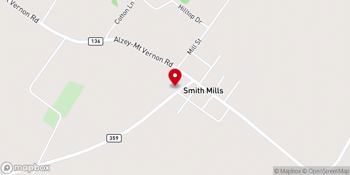 Map showing location of Mt Pleasant Baptist Church