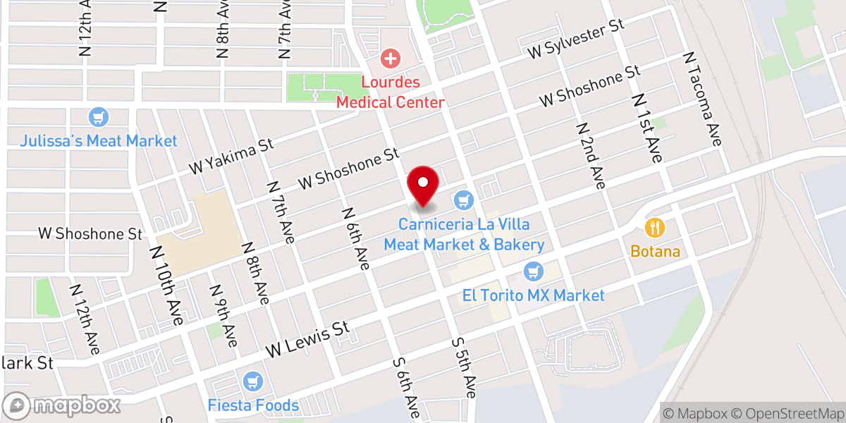 Map showing location of First Lutheran Church