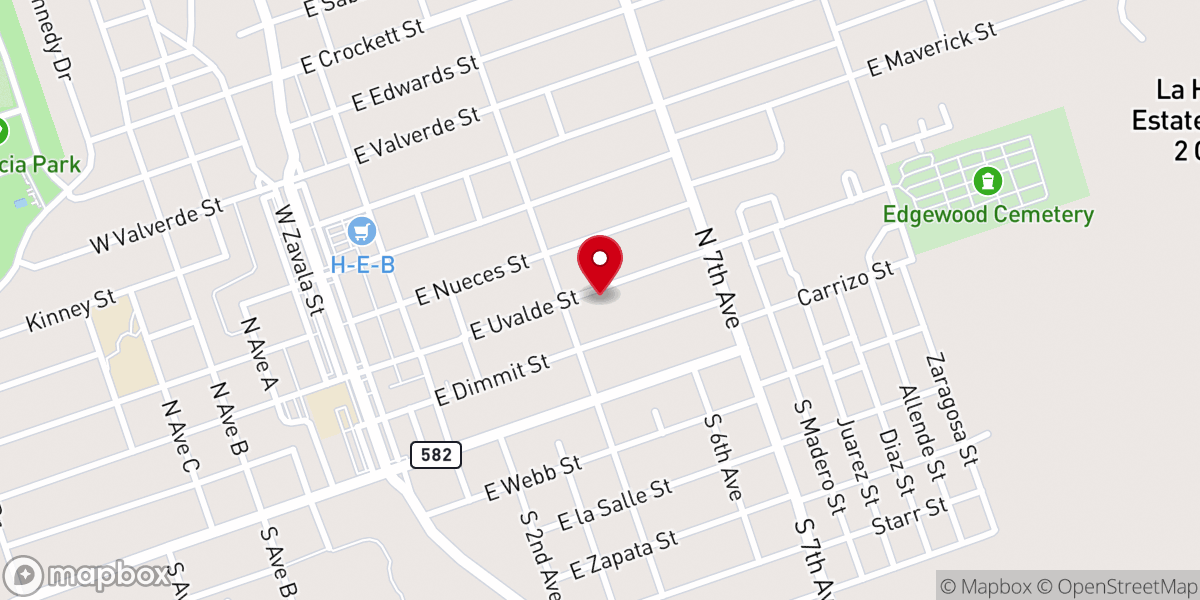 Map showing location of Iglesia Evangelica Bautista Independiente