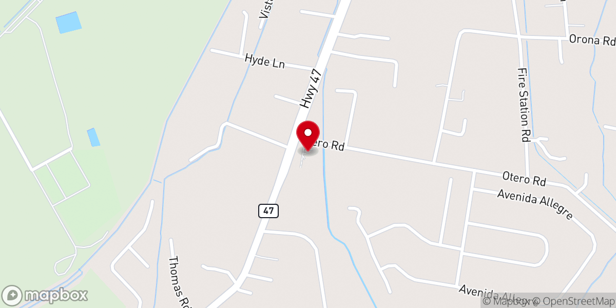 Map showing location of Valley Lutheran Church