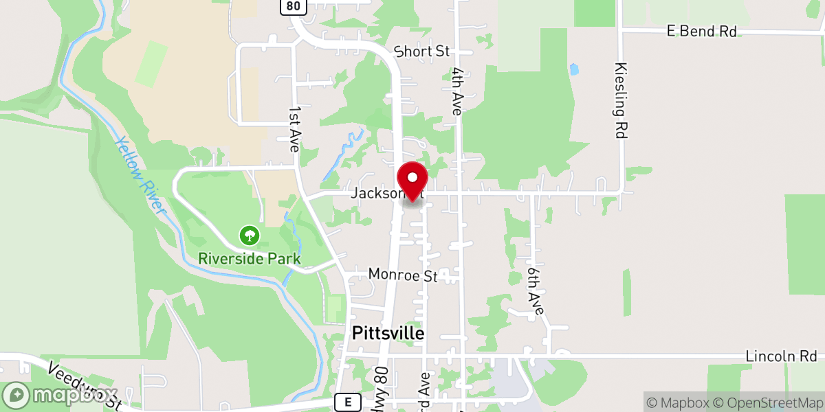 Map showing location of United Church of Christ