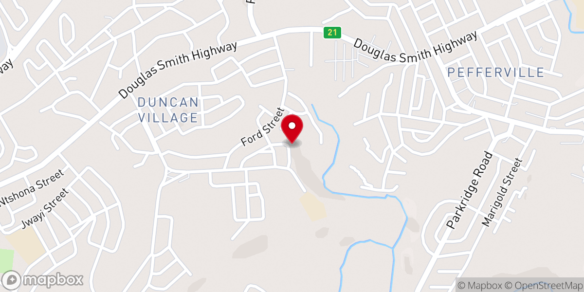 Map showing location of The AFM of South Africa City of The word