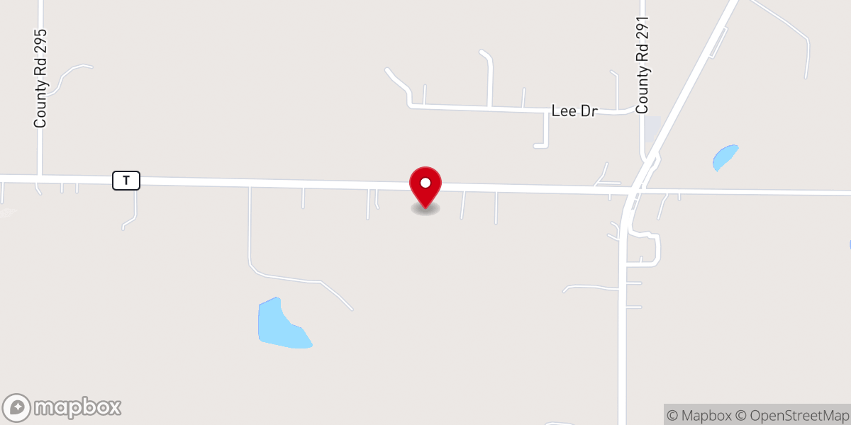 Map showing location of Puxico baptist chapel
