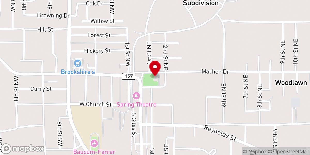 Map showing location of Springhill City Court