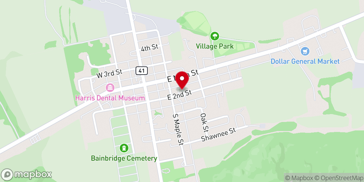 Map showing location of Paint Valley Ministries - Food Pantry