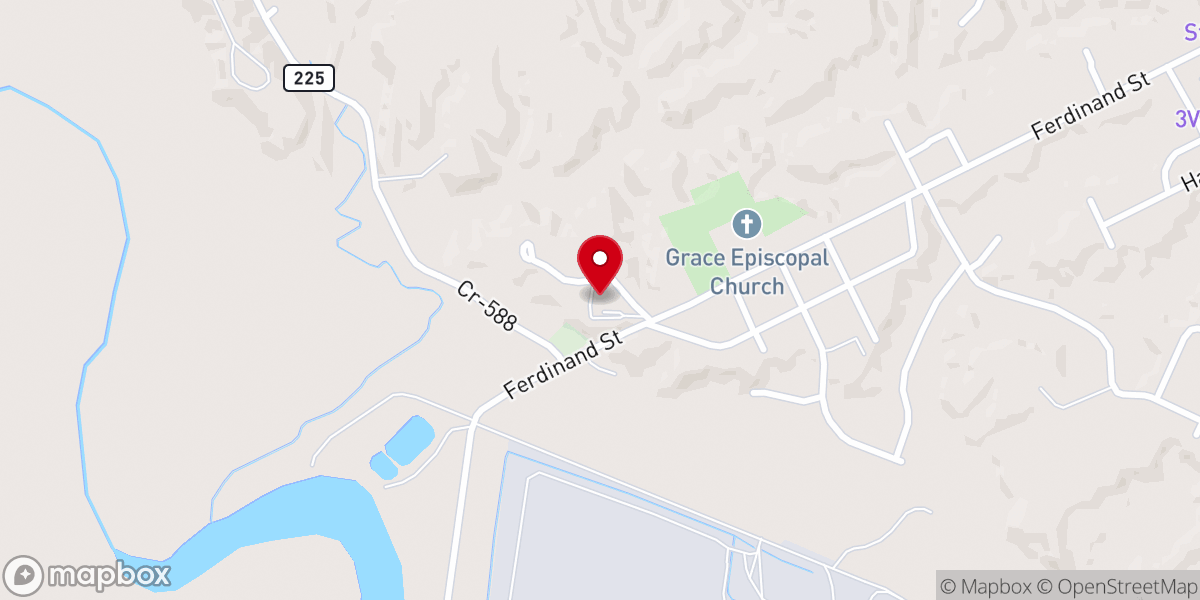 Map showing location of Our Lady of Mount Carmel Catholic Church