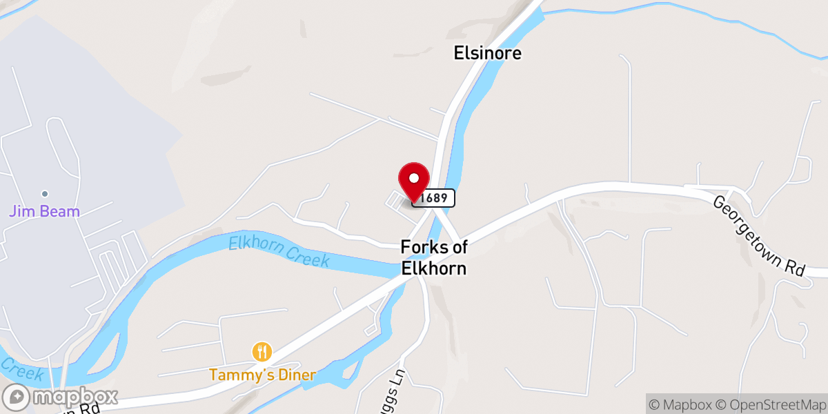 Map showing location of Calvary Baptist Church