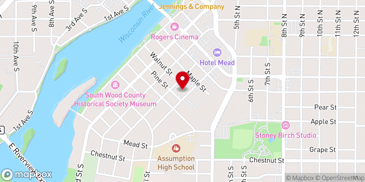 Map showing location of First English Lutheran Church