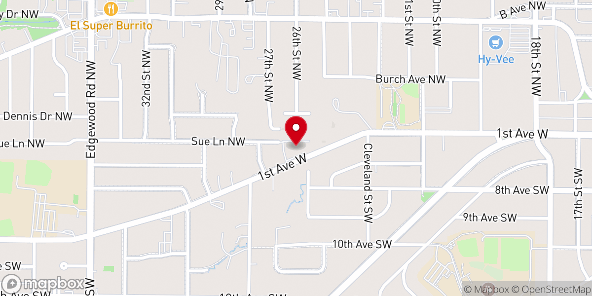Map showing location of Hillside Wesleyan Church