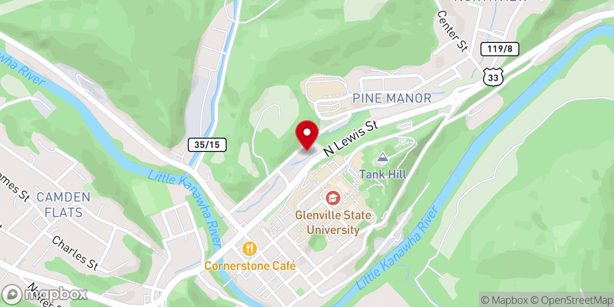 Map showing location of Glenville Community Church