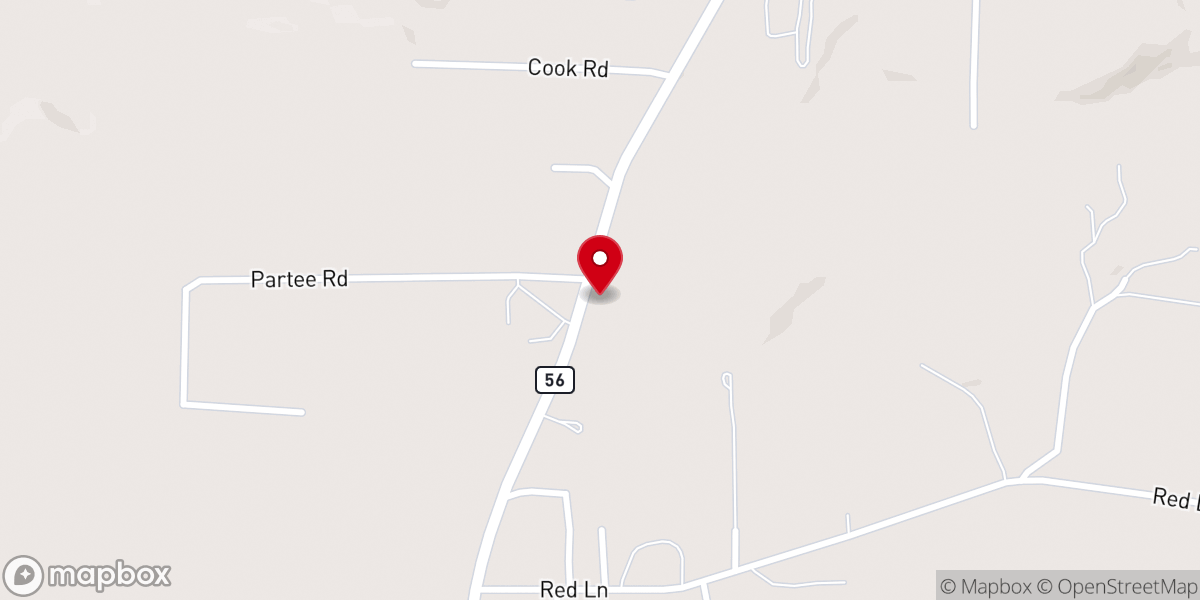 Map showing location of United Methodist Church