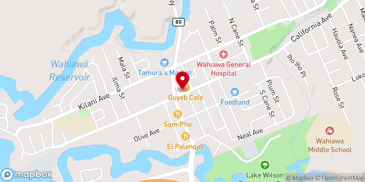 Map showing location of Calvary Chapel Wahiawa
