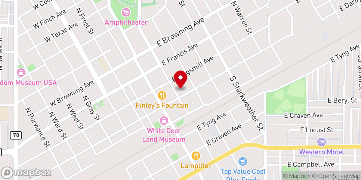 Map showing location of First United Methodist Church