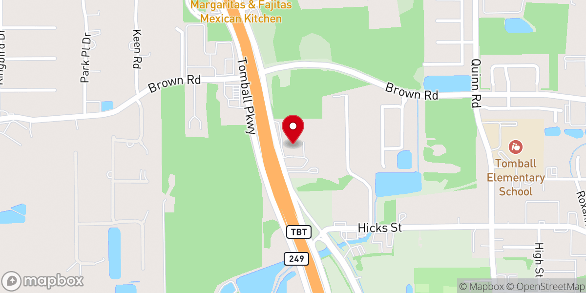 Map showing location of Bayou City Fellowship - Tomball