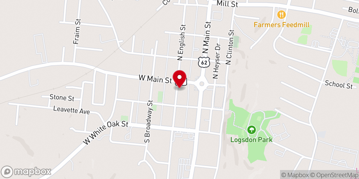 Map showing location of UPS Drop Box