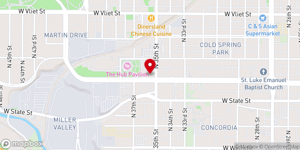 Map showing location of Hope Lutheran Church