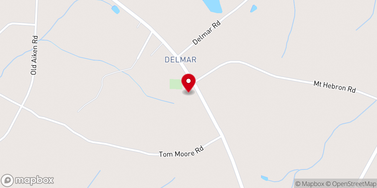 Map showing location of Mt Hebron Lutheran Church