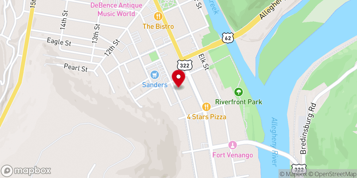 Map showing location of St Patrick Community Food Pantry