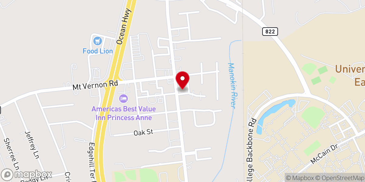 Map showing location of New Light Christian Center Church