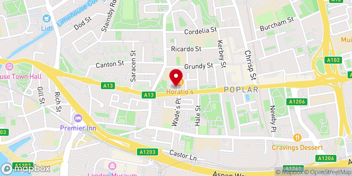 Map showing location of Calvary Charismatic Baptist Church, Poplar