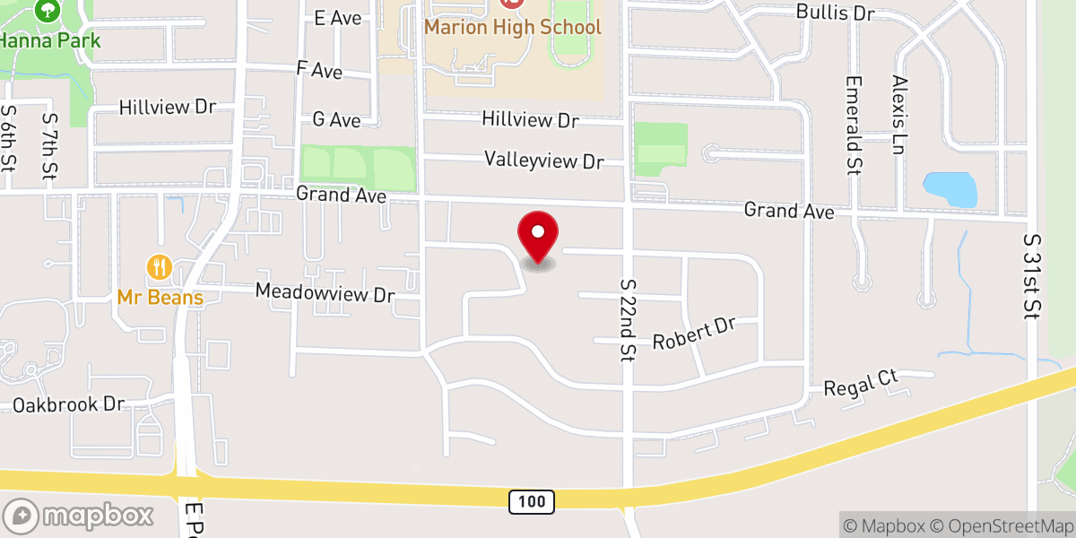 Map showing location of Ascension Lutheran Church
