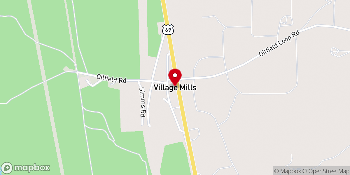 Map showing location of Village Mills