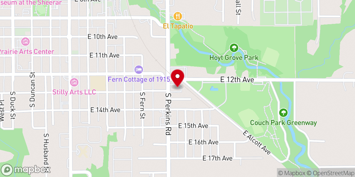 Map showing location of Southside Baptist Church