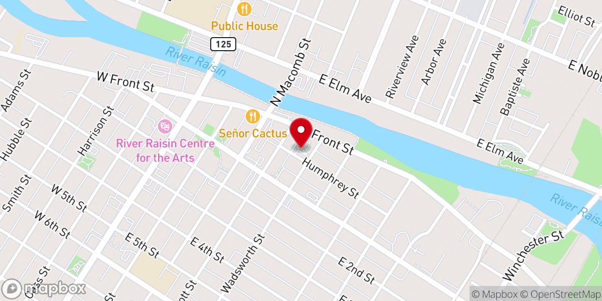 Map showing location of Sawyer Homestead