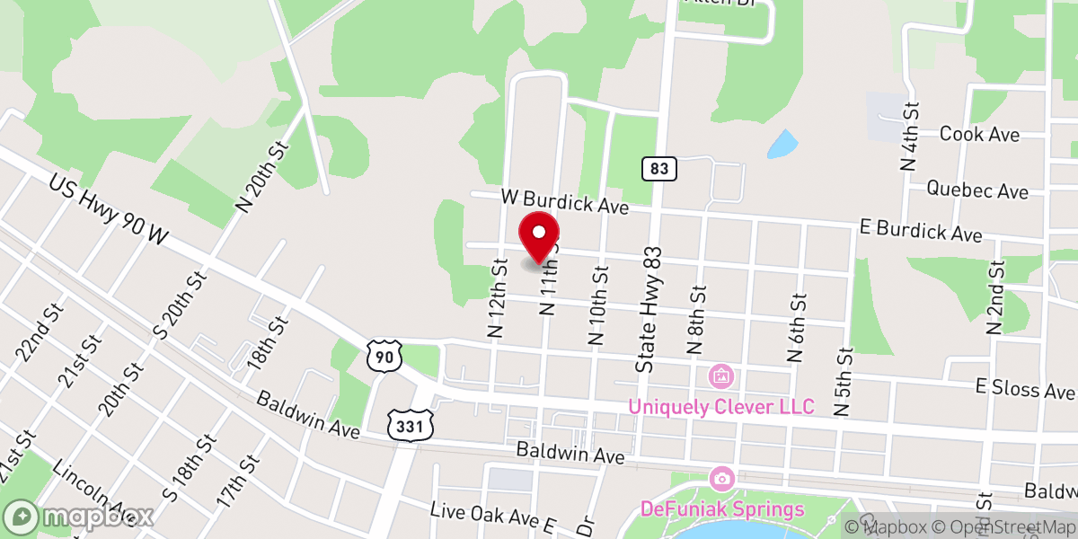 Map showing location of Mt Nebo Baptist Church
