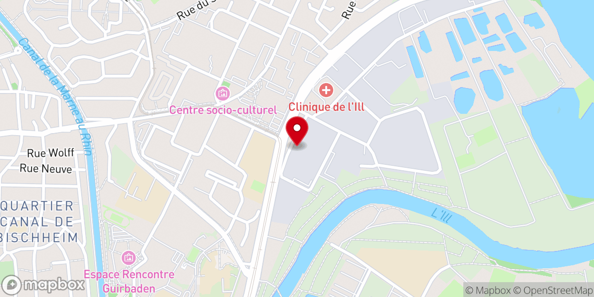Map showing location of Communauté Evangélique Pentecostiste CEP