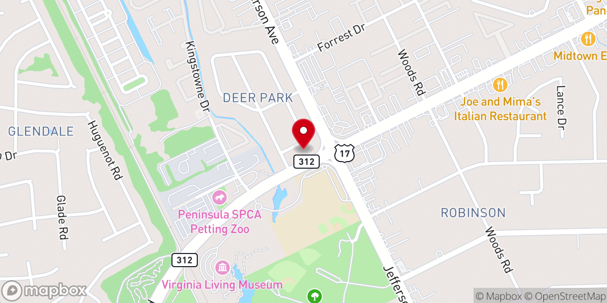 Map showing location of Warwick United Church of Christ