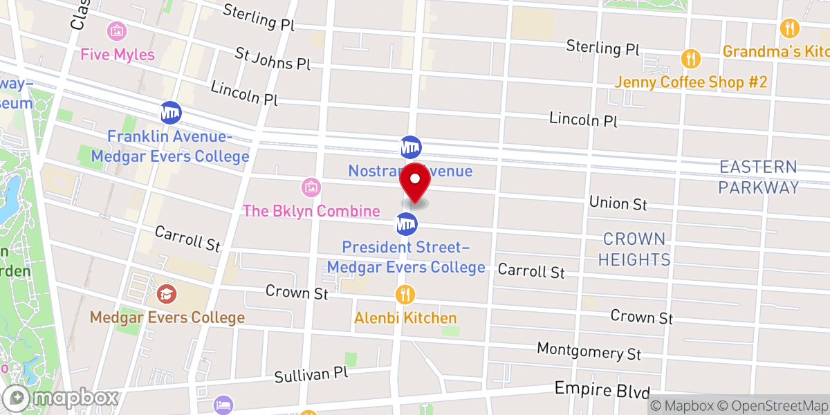 Map showing location of New Anointing Church Inc
