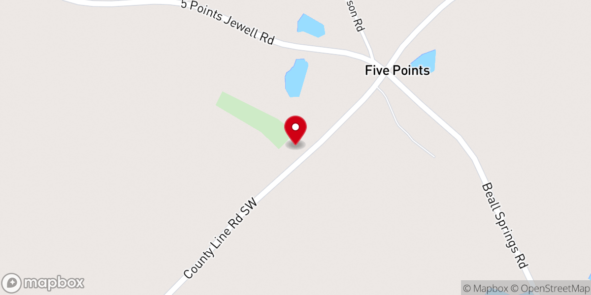 Map showing location of William Grove Baptist Church