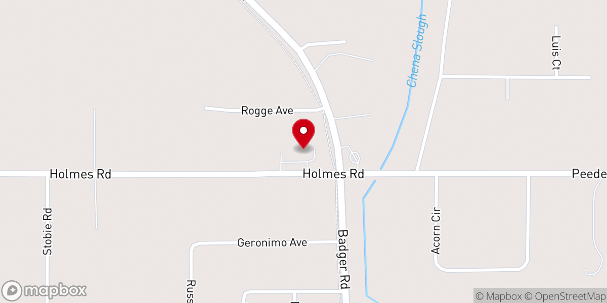 Map showing location of Cross Roads Baptist Church