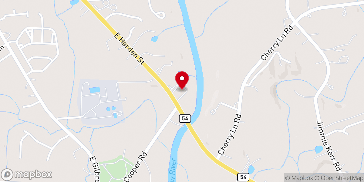 Map showing location of Riverside Baptist Church