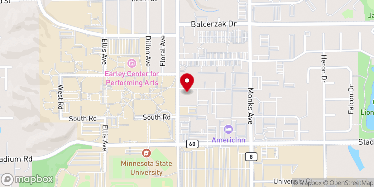 Map showing location of St. Thomas More Newman Center