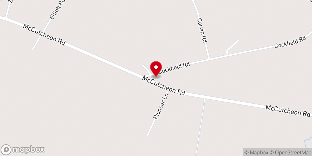 Map showing location of Cameron United Methodist Church