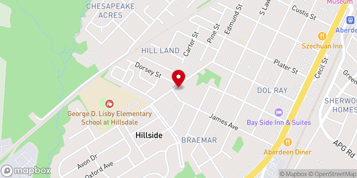Map showing location of Aberdeen Bible Church