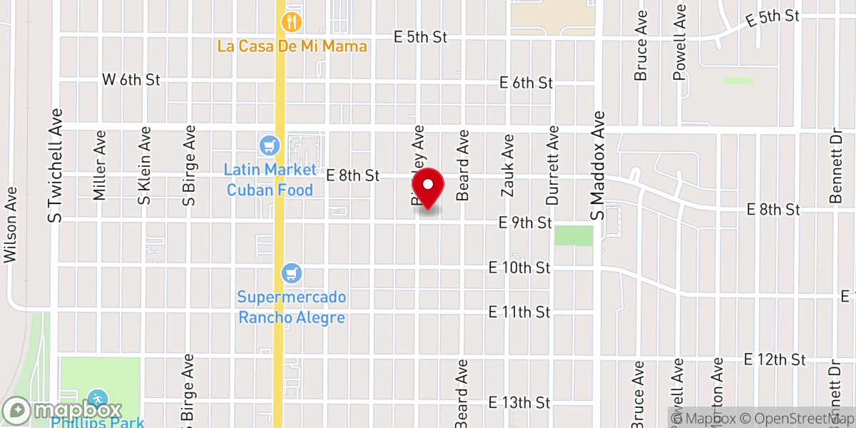 Map showing location of Iglesia Bautista Hispana