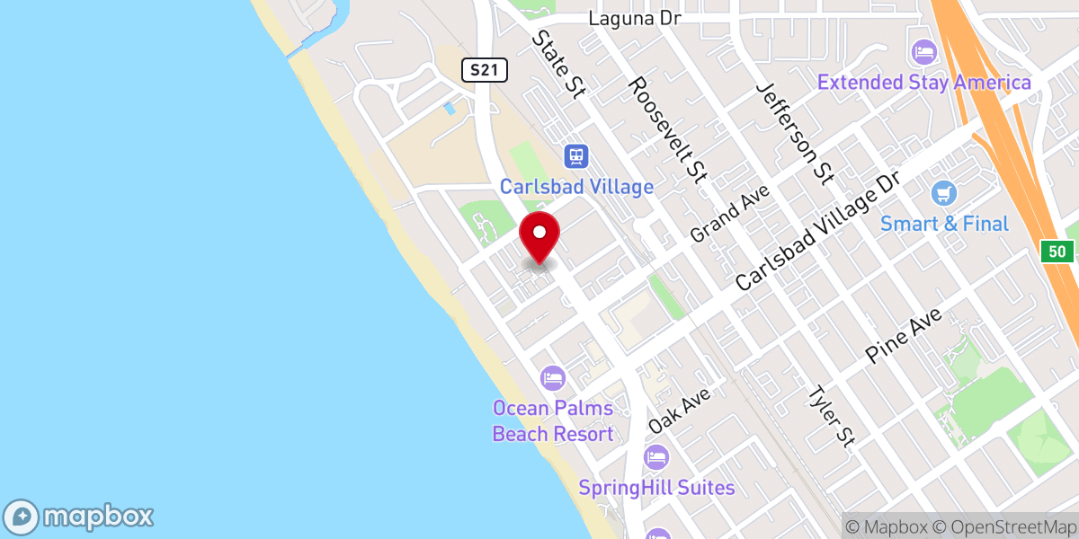 Map showing location of St. Michael's by-the-Sea Episcopal Church