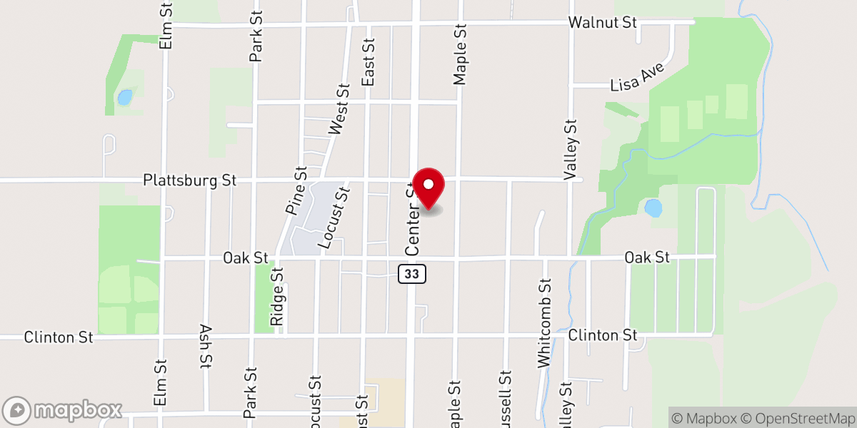 Map showing location of Lathrop Methodist Church