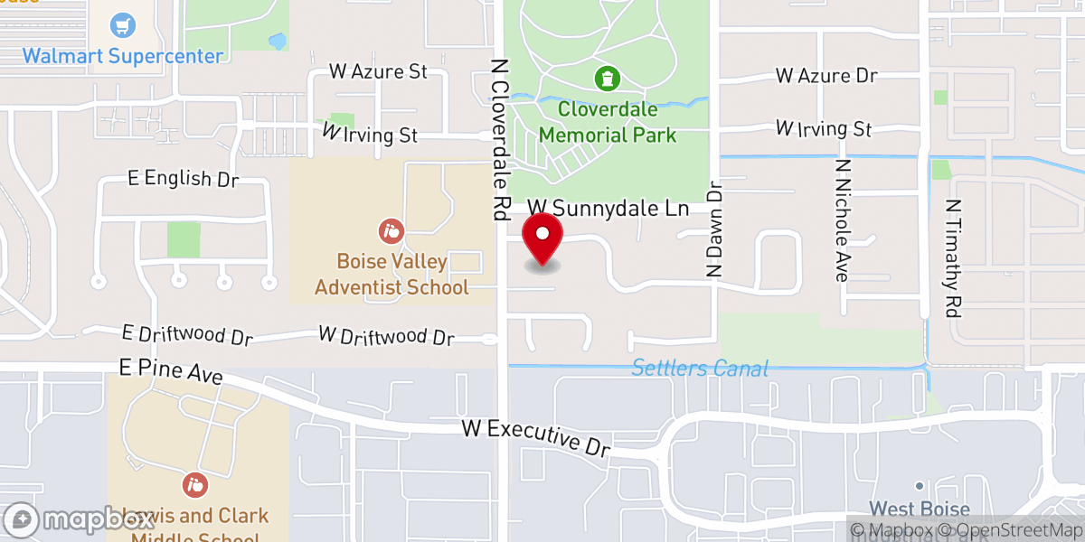 Map showing location of Idaho Korean Presbyterian Church