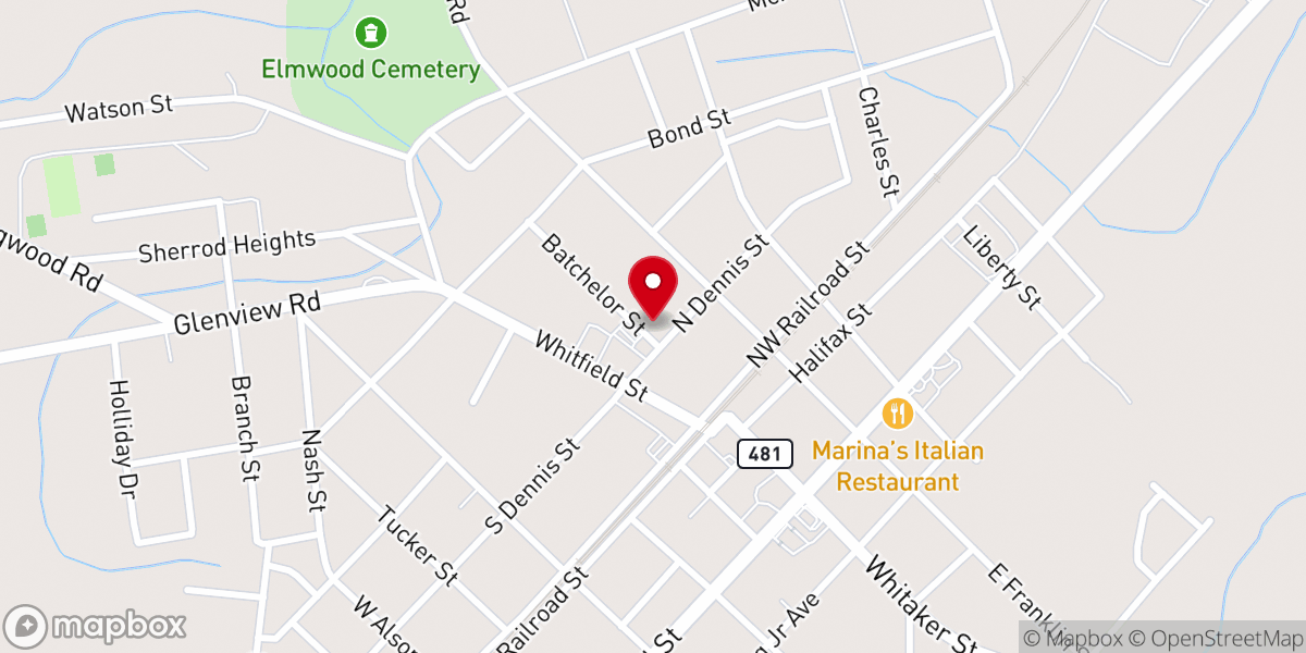Map showing location of Church of the Advent