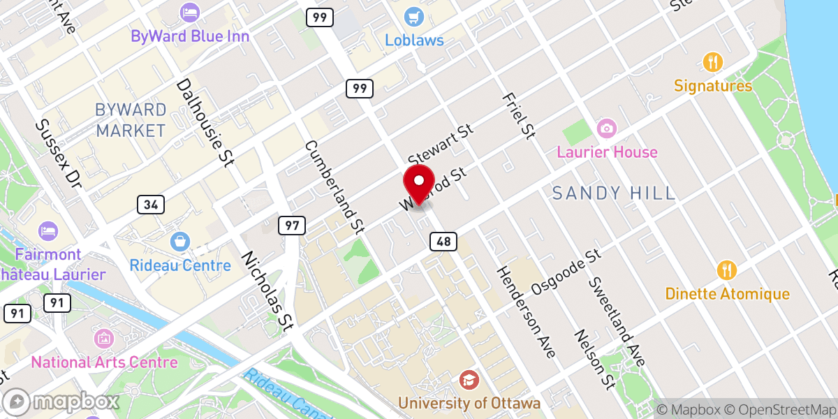 Map showing location of St. Paul Lutheran Church