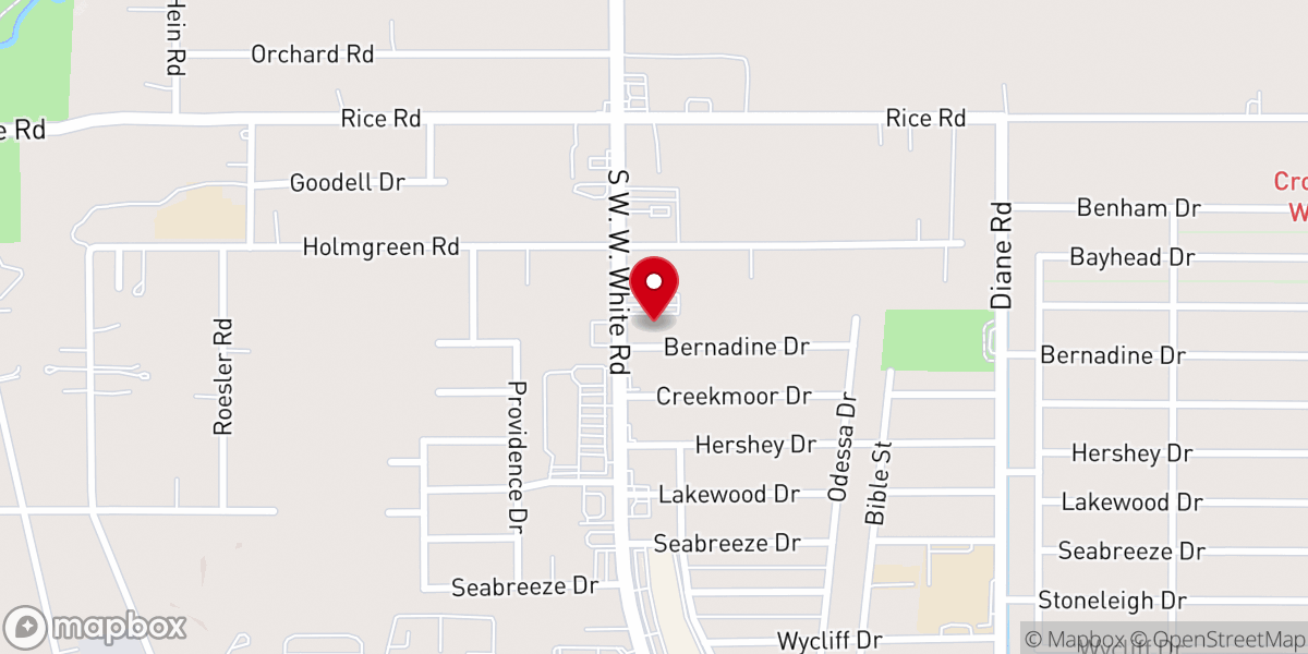 Map showing location of Church of Christ Dellcrest