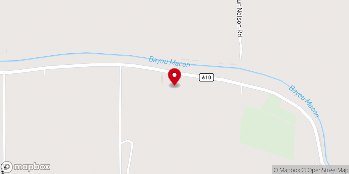 Map showing location of Fish Bayou Church