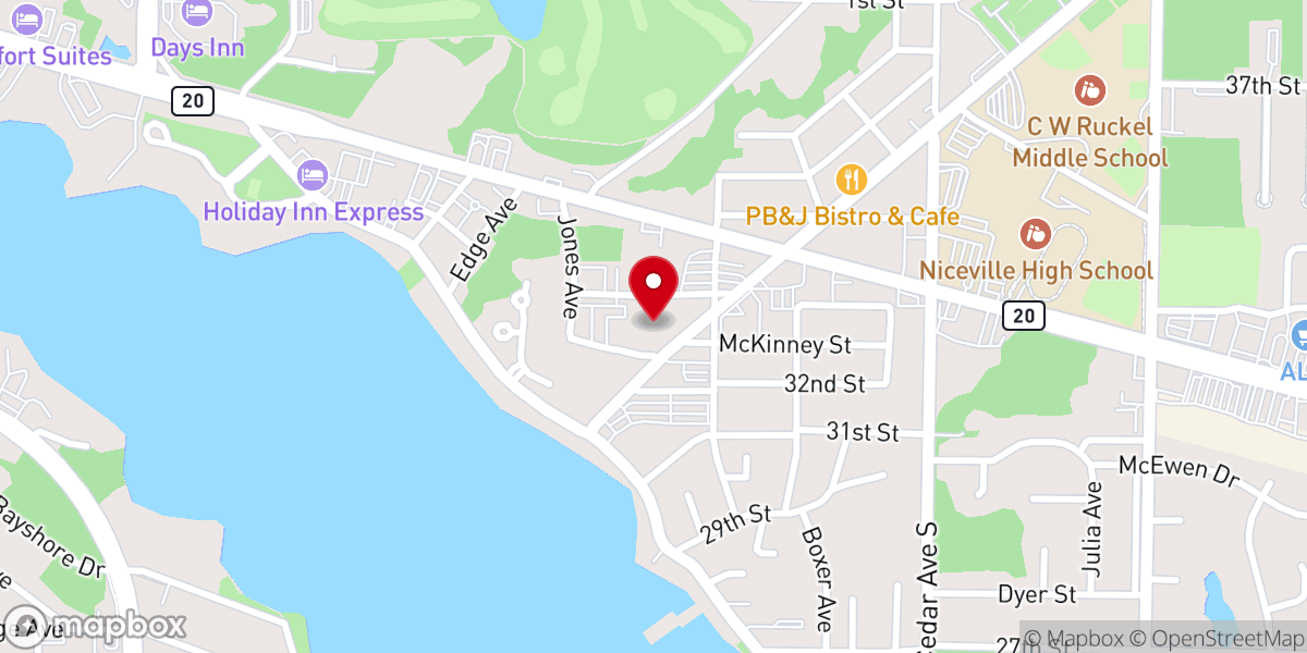 Map showing location of Crosspoint, Niceville