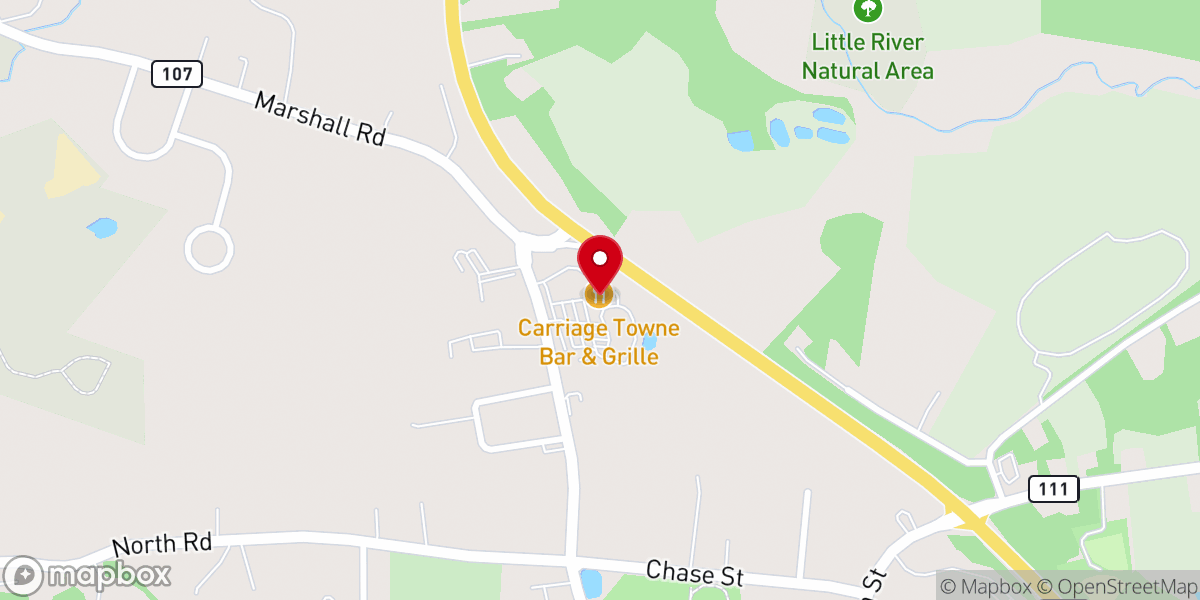 Map showing location of Carriage Towne Bar & Grille
