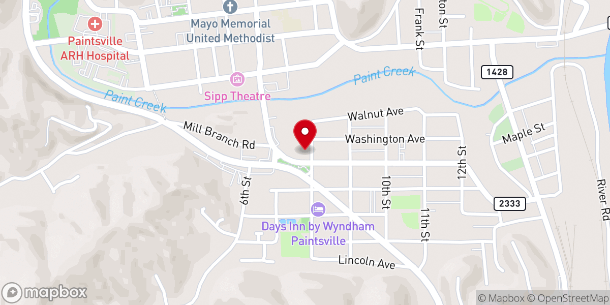 Map showing location of First Church of God